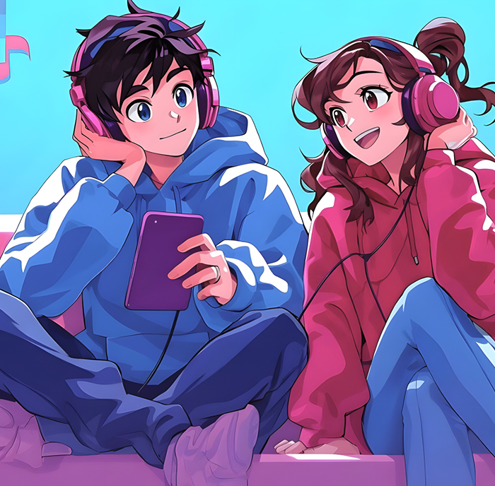 Fans del anime socializando online dentro de una comunidad otaku